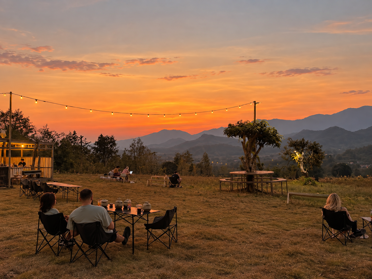 Good View Cafe Pai at sunset