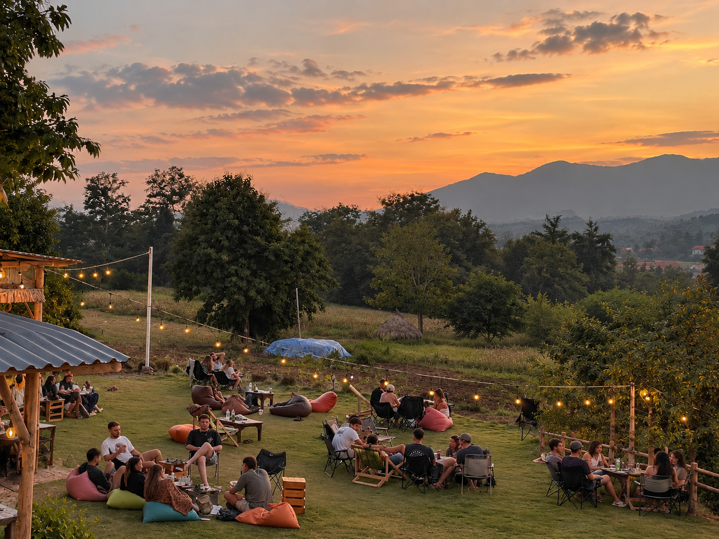 Escape Sunset Bar Pai at sunset