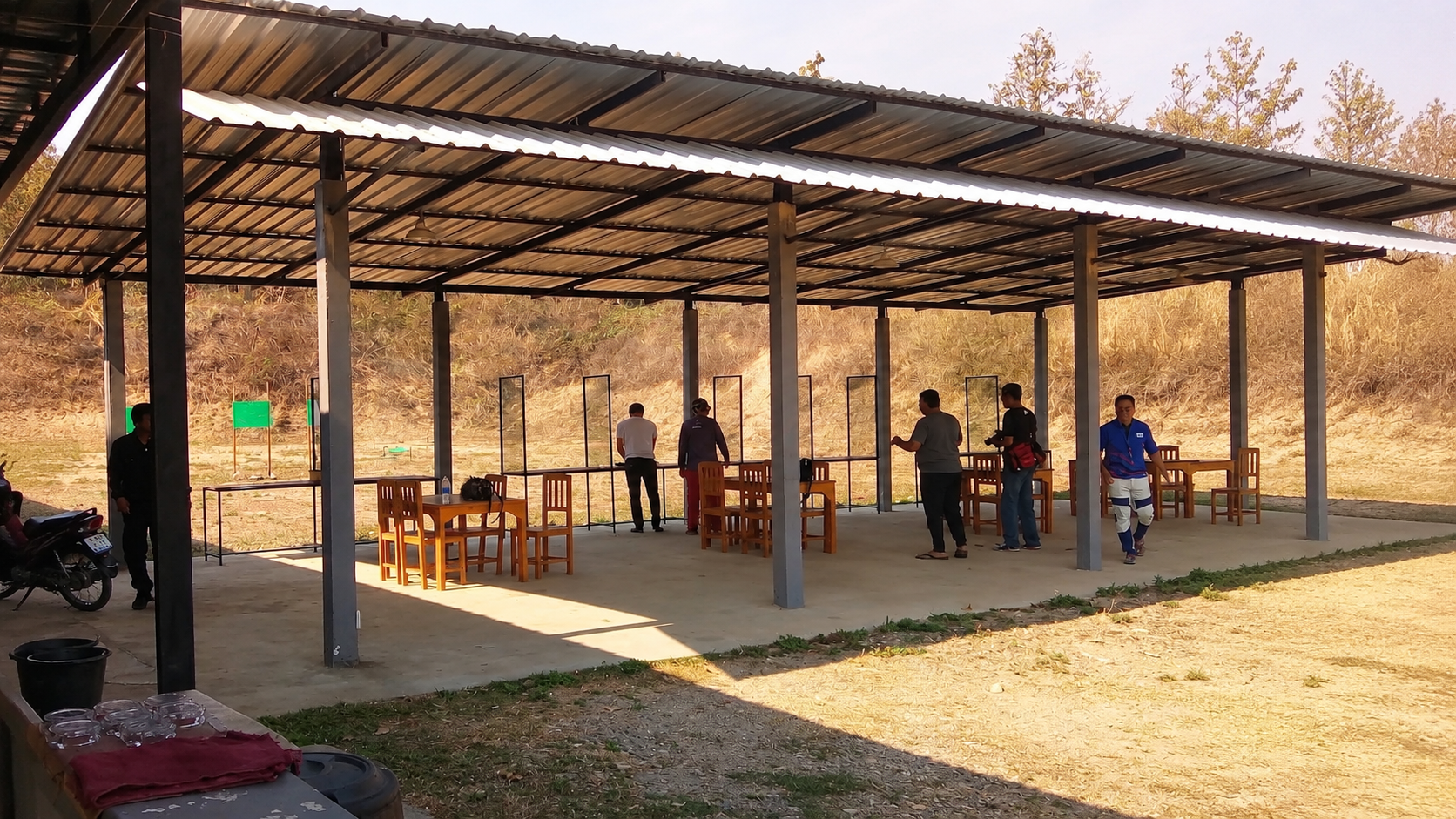 Outdoor shooting pavilion at Pai Shooting Range